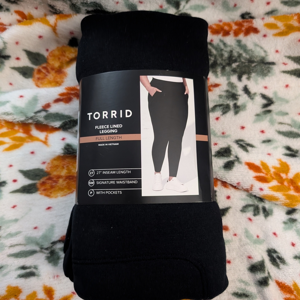 Torrid Black Fleece Lined Leggings